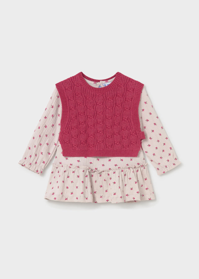 Vestido con chaleco bebé Pétalo – Mayoral, foto 1