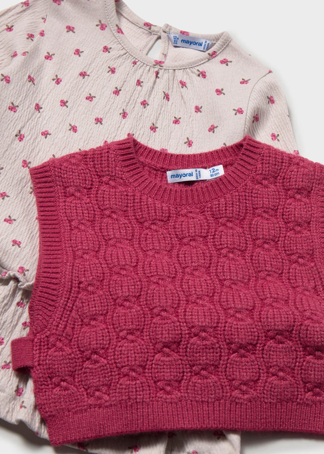 Vestido con chaleco bebé Pétalo – Mayoral, foto 3