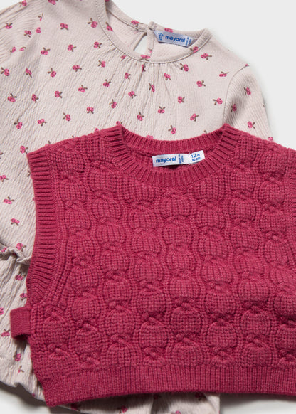 Vestido con chaleco bebé Pétalo – Mayoral, foto 3
