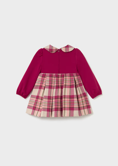 Vestido combinado cuadros bebé Framboise – Mayoral, foto 2