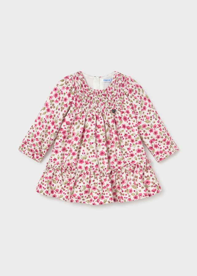Vestido terciopelo estampado bebé Pétalo – Mayoral, foto 1