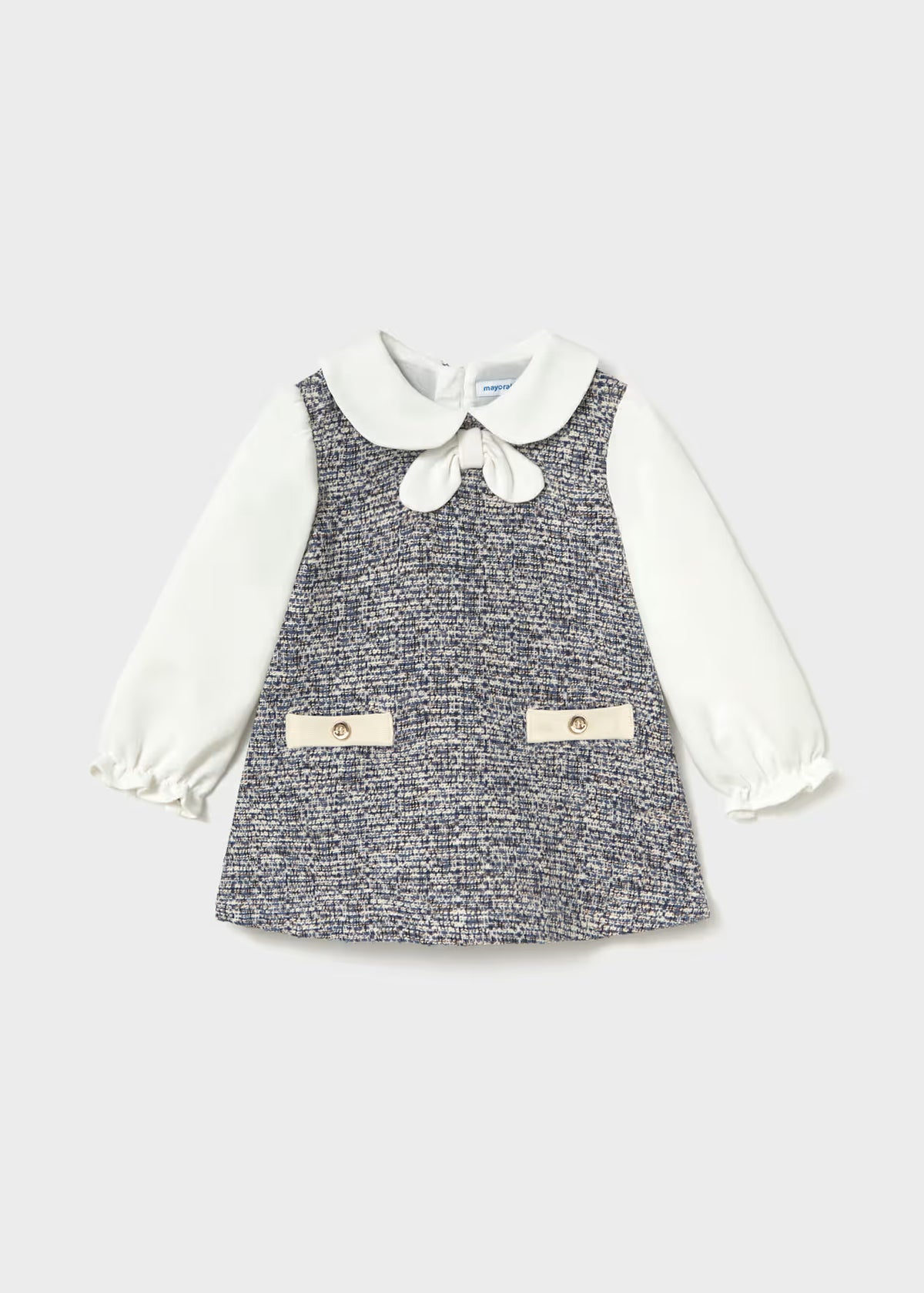 Vestido combinado bebé Marino – Mayoral, foto 1