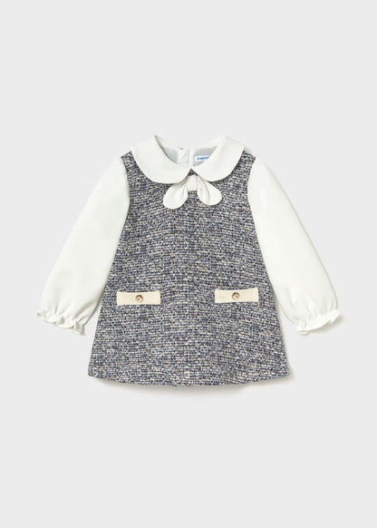 Vestido combinado bebé Marino – Mayoral, foto 1