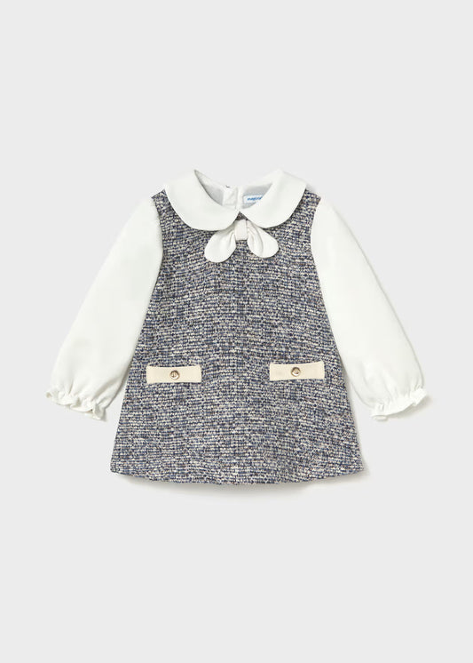 Vestido combinado bebé Marino – Mayoral, foto 1