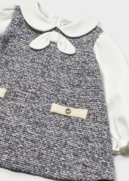 Vestido combinado bebé Marino – Mayoral, foto 3