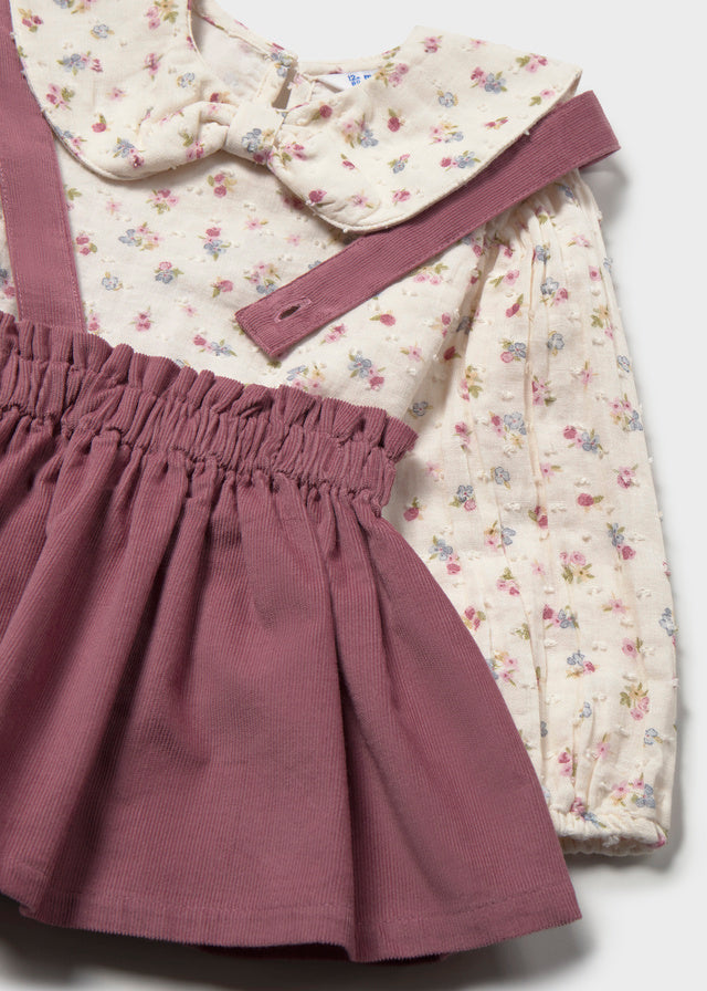 Conjunto falda tirantes y blusa bebé Violeta – Mayoral, foto 3