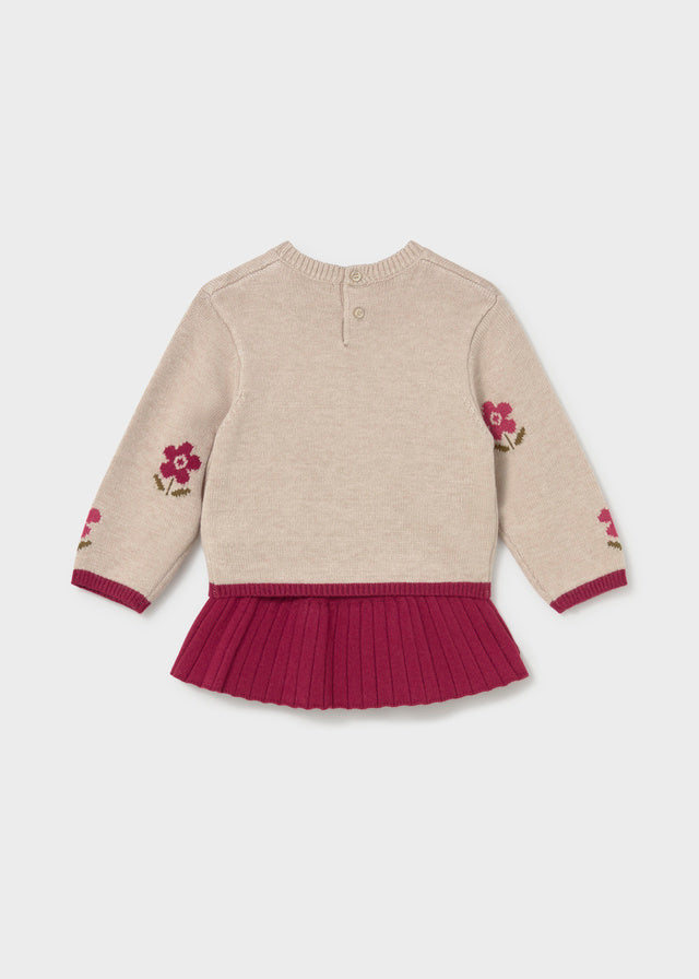 Conjunto falda y jersey intarsia bebé Framboise – Mayoral, foto 2