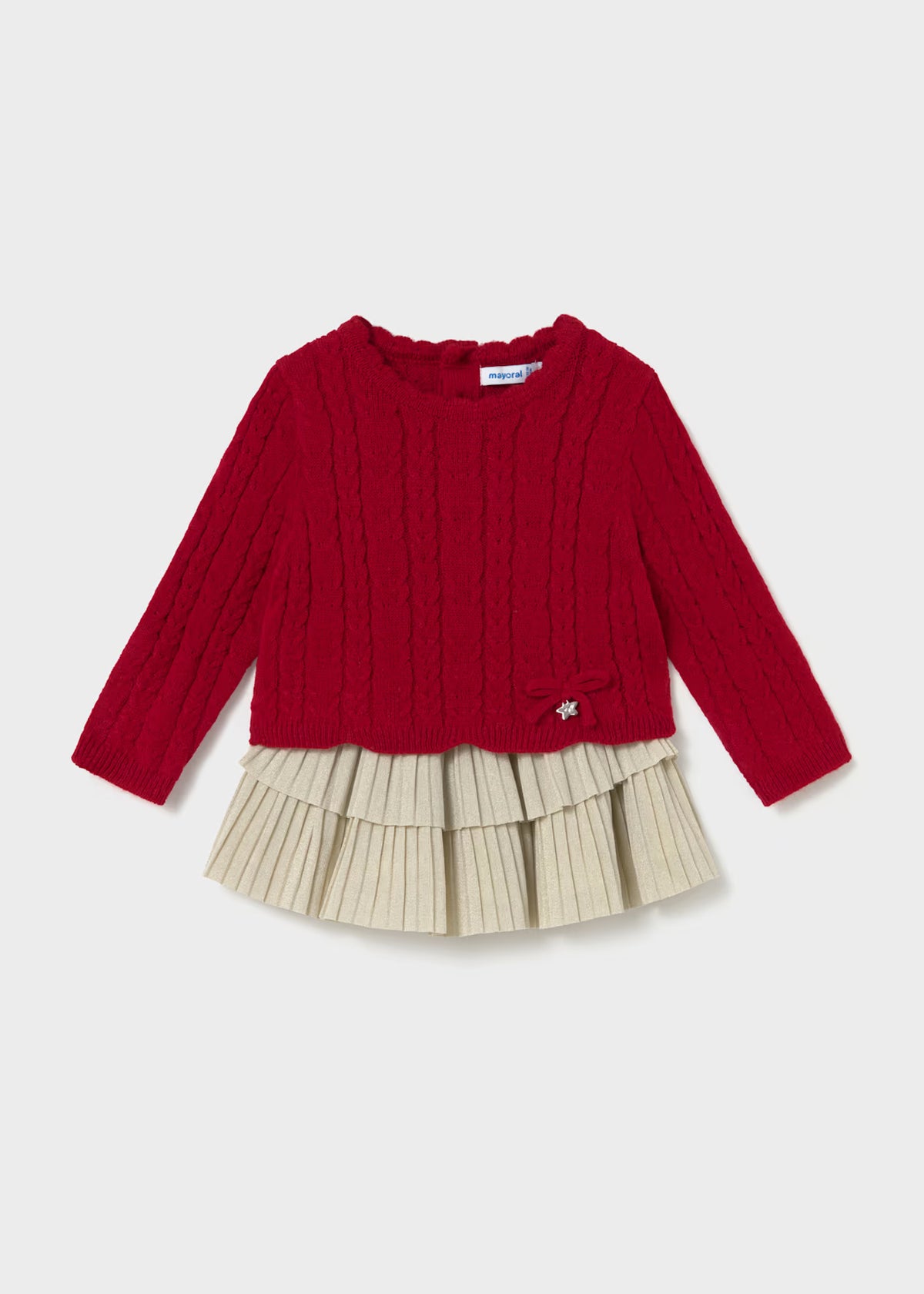 Conjunto falda volantes y jersey bebé Rojo – Mayoral, foto 1