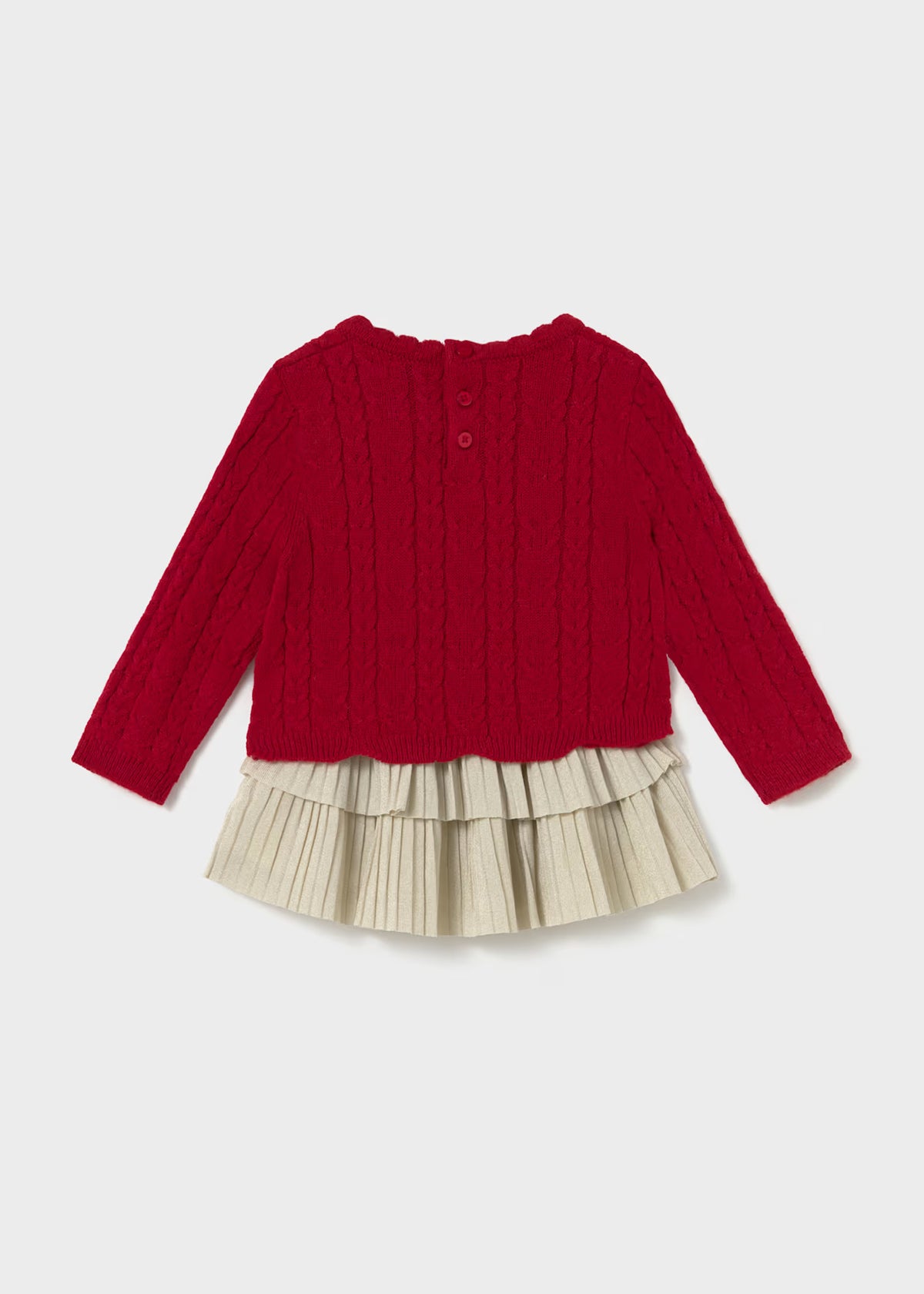 Conjunto falda volantes y jersey bebé Rojo – Mayoral, foto 2