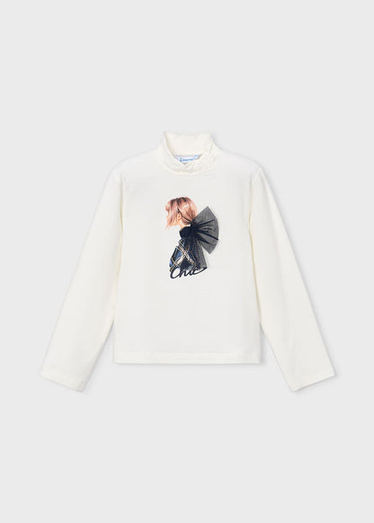 Camiseta semicisne gráfica niña Crudo marino – Mayoral, foto 1
