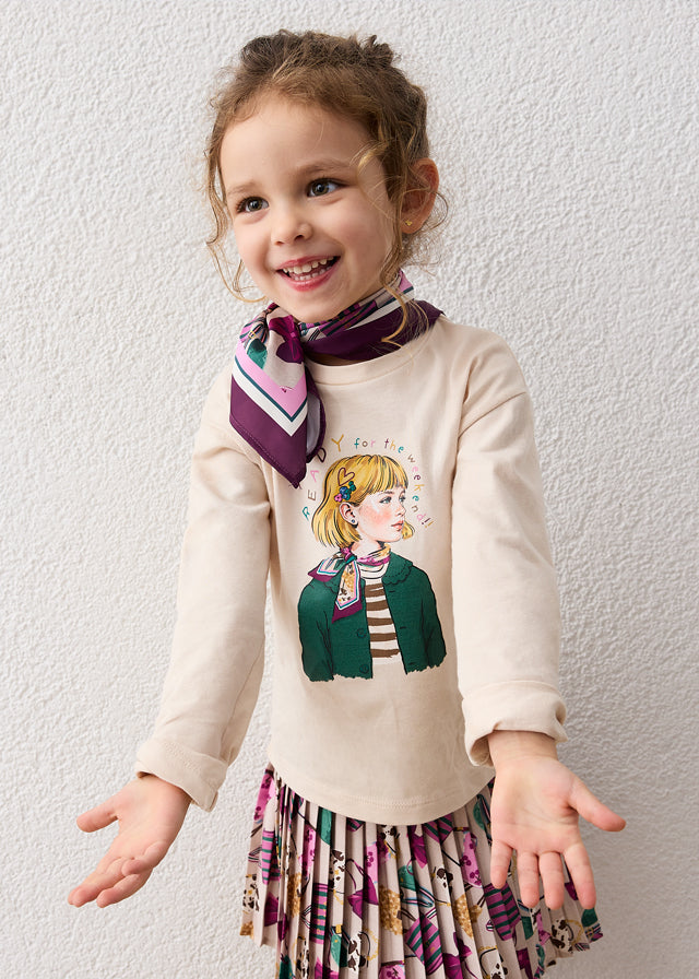 Camiseta con pañuelo niña