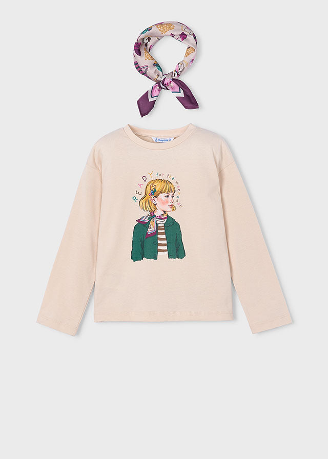 Camiseta con pañuelo niña