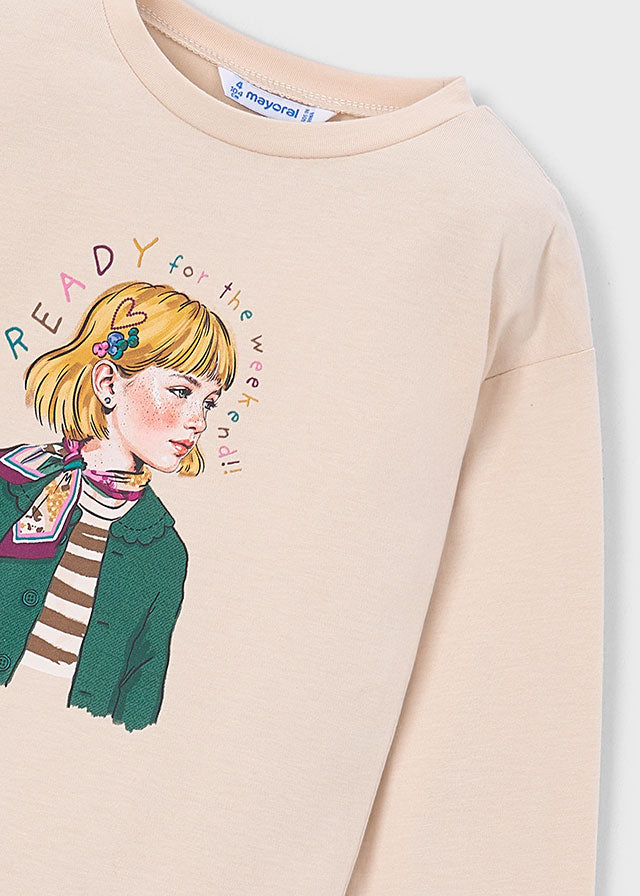 Camiseta con pañuelo niña