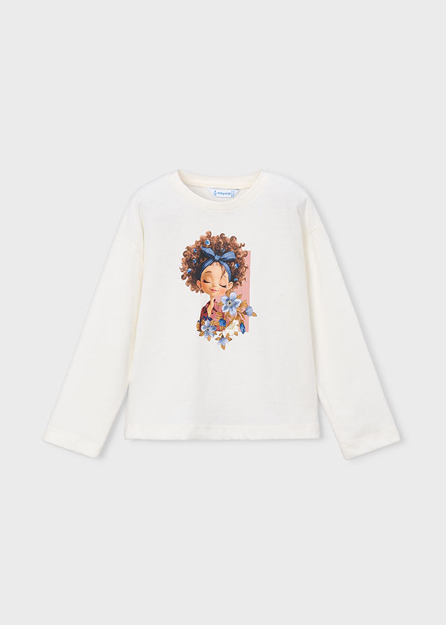 Camiseta manga larga niña Crudo – Mayoral, foto 1