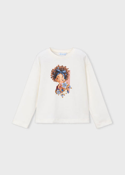 Camiseta manga larga niña Crudo – Mayoral, foto 1