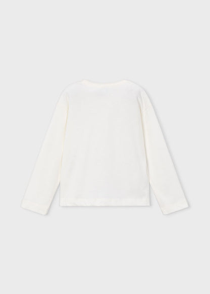 Camiseta manga larga niña Crudo – Mayoral, foto 2