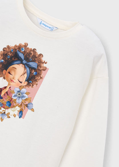 Camiseta manga larga niña Crudo – Mayoral, foto 3