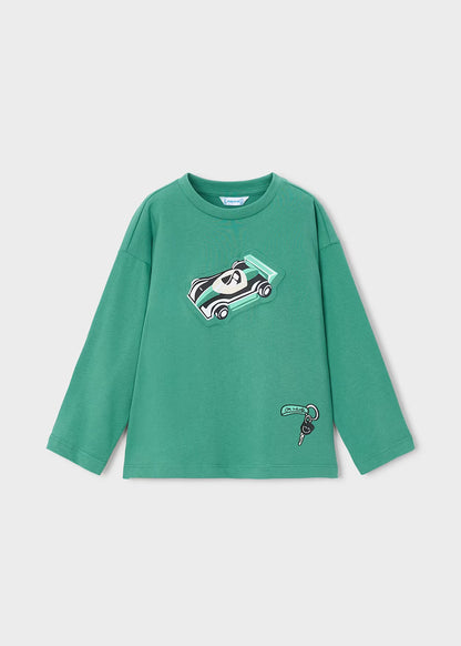 Camiseta vehículo relieve niño