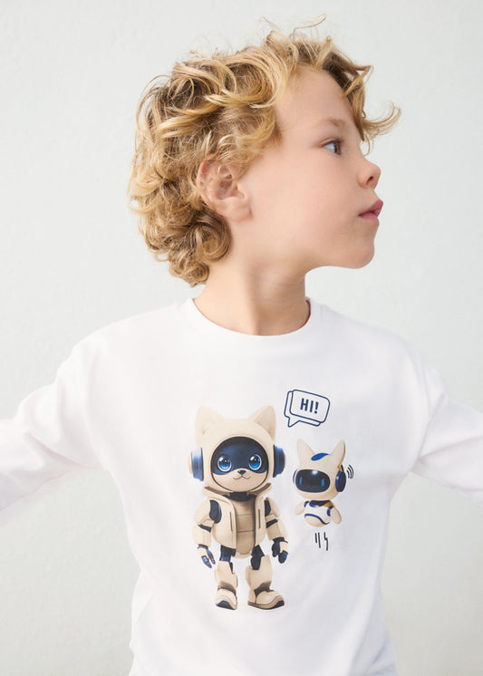 Camiseta robot niño