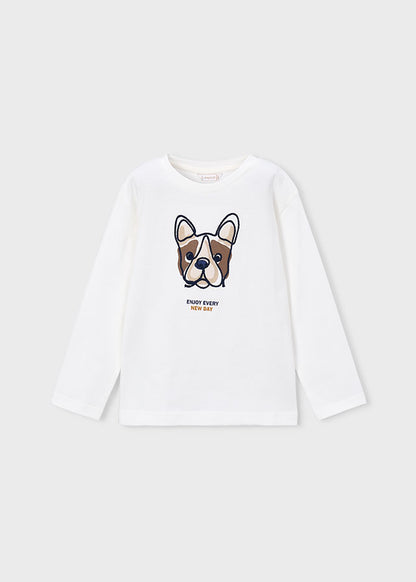 Camiseta perro bordado niño
