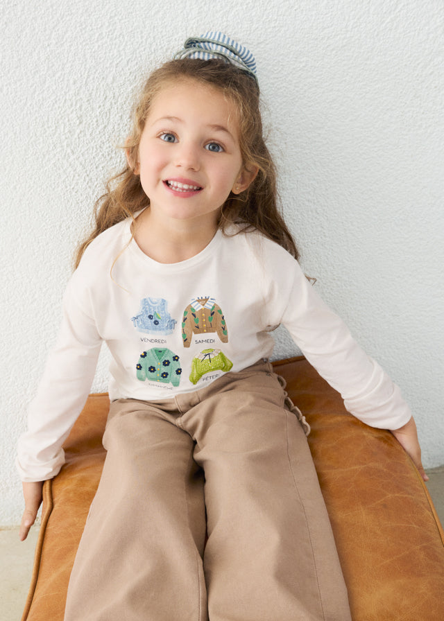 Camiseta con coletero niña Crudo – Mayoral, foto 1