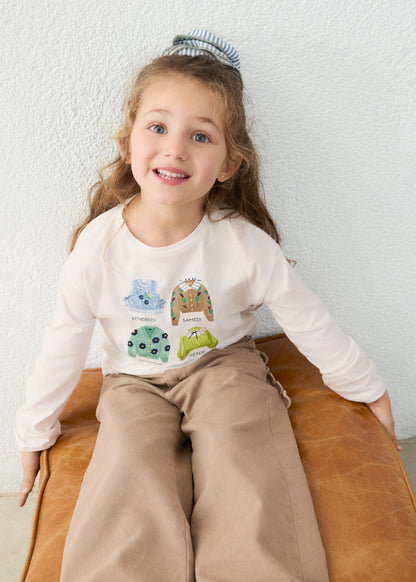 Camiseta con coletero niña Crudo – Mayoral, foto 1
