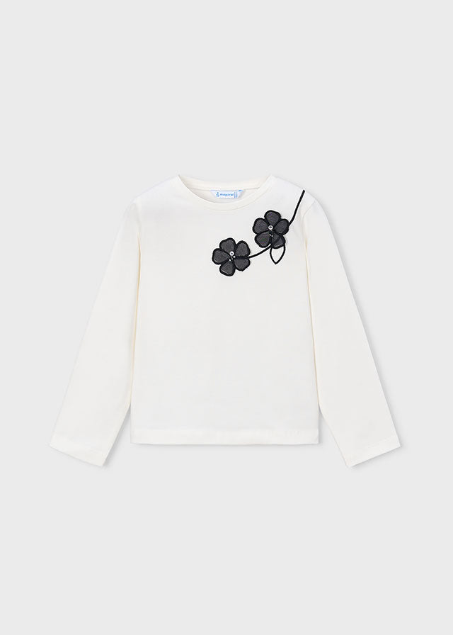 Camiseta niña Crudo negro – Mayoral, foto 1