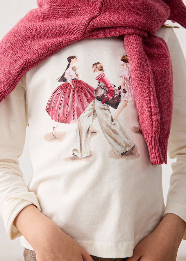 Camiseta niña Crudo pétalo – Mayoral, foto 2