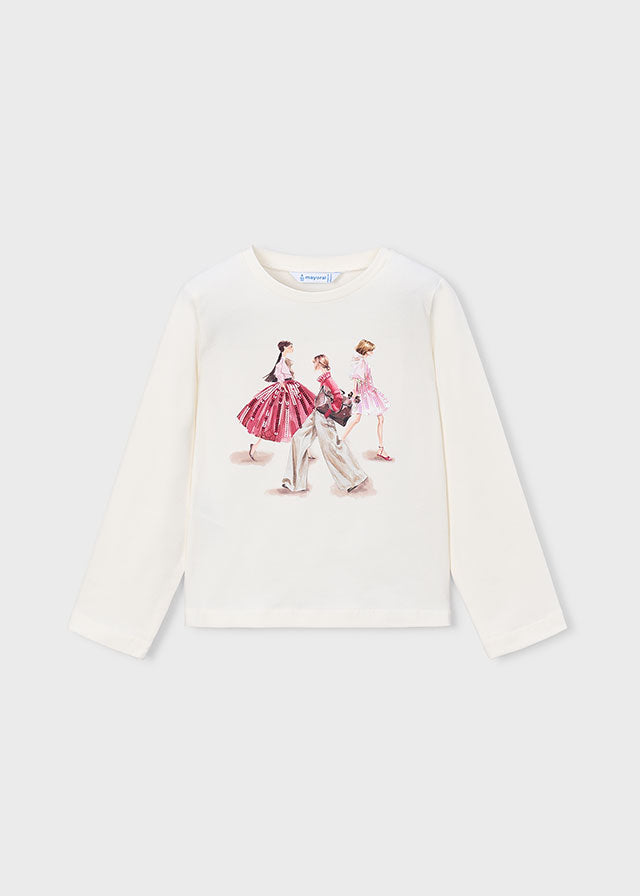 Camiseta niña Crudo pétalo – Mayoral, foto 3