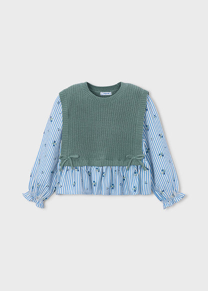 Camisa con top niña
