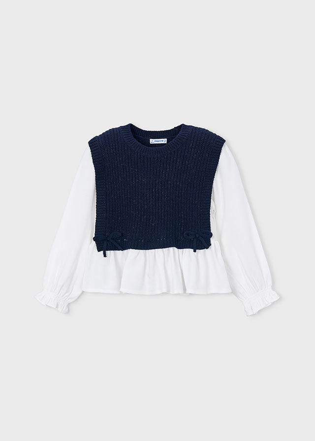 Camisa con top niña