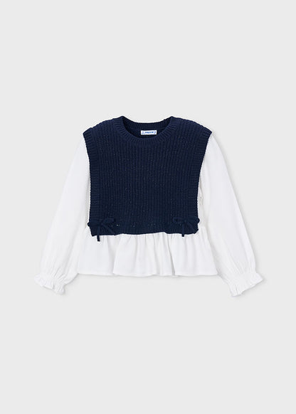Camisa con top niña