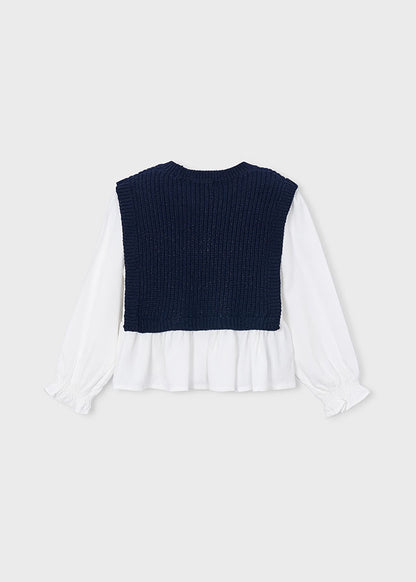 Camisa con top niña