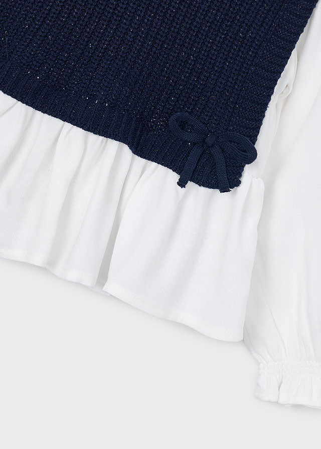 Camisa con top niña