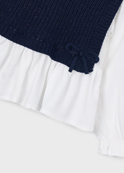 Camisa con top niña