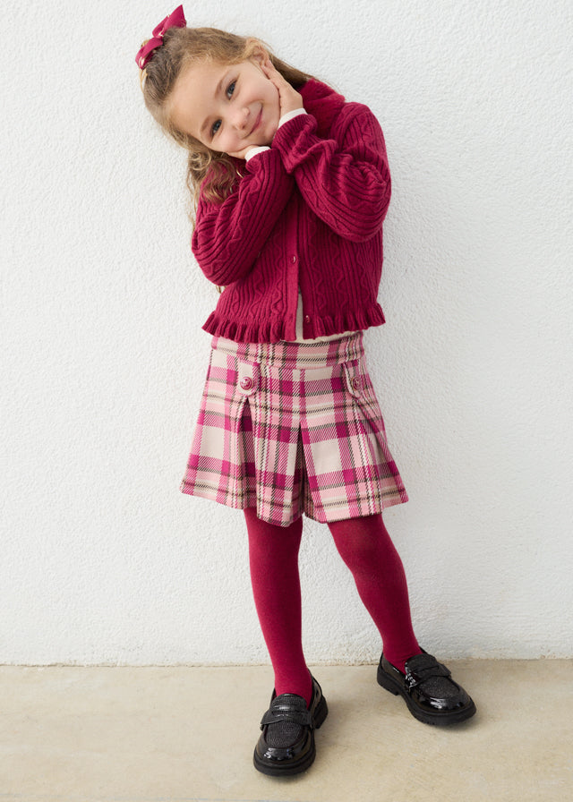 Bermuda cuadros niña Framboise – Mayoral, foto 1