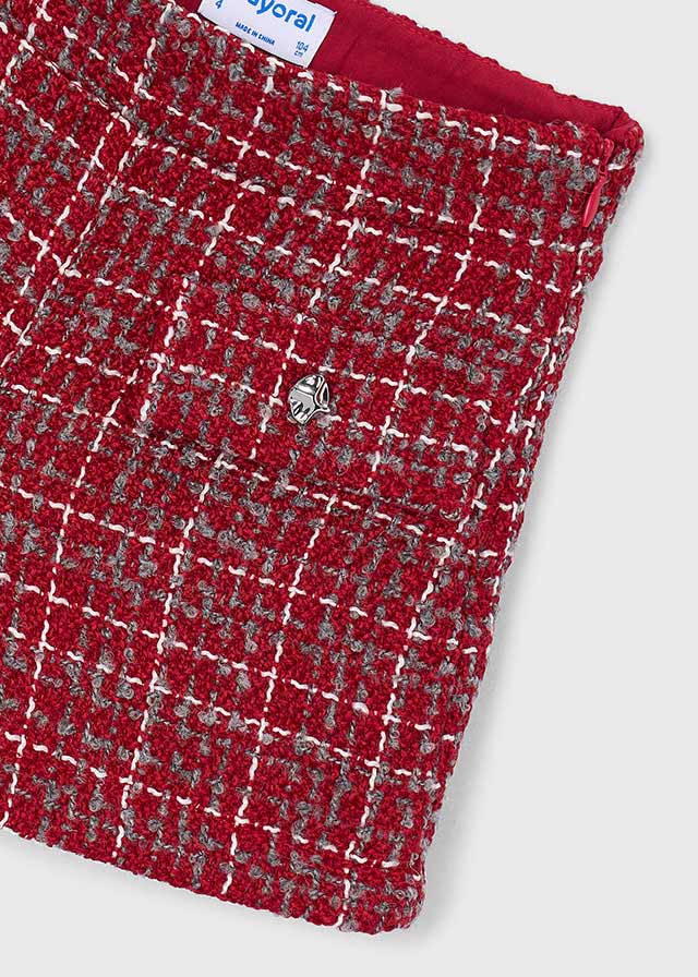Bermuda tweed niña Rojo – Mayoral, foto 4