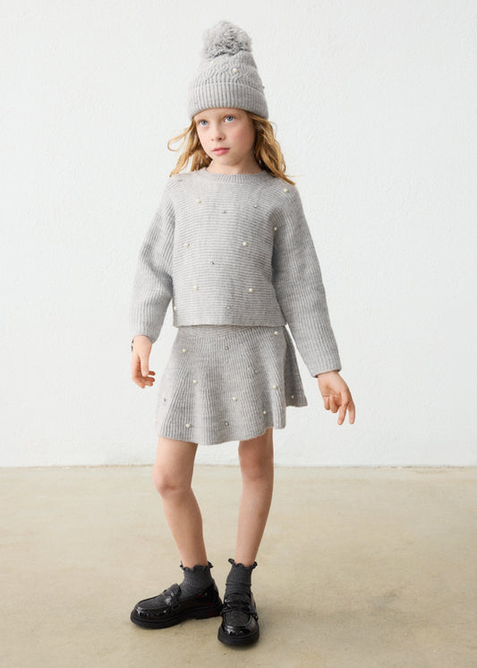 Jersey tricot perlas niña Gris – Mayoral, foto 1