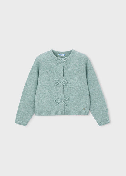 Rebeca tricot lazos niña