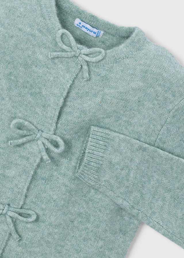 Rebeca tricot lazos niña