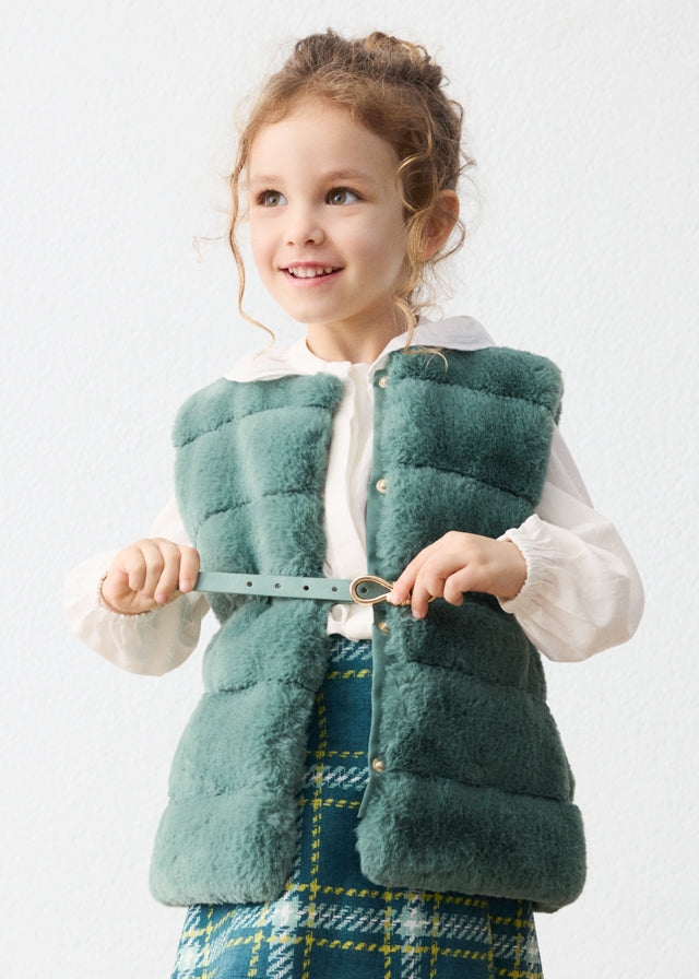 Chaleco pelo cinturón niña