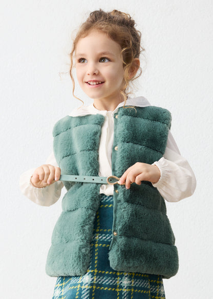 Chaleco pelo cinturón niña