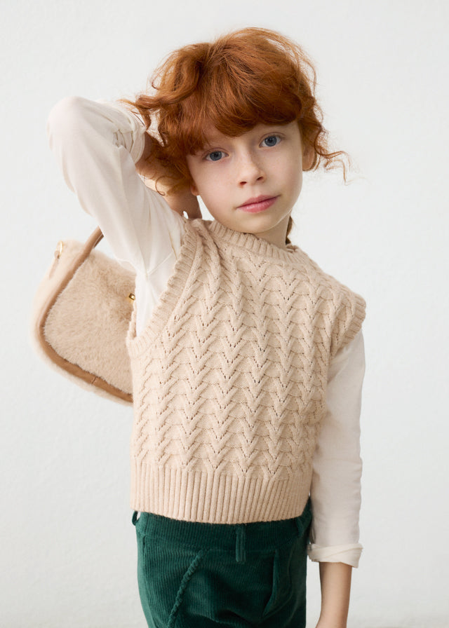 Chaleco tricot niña Hojaldre – Mayoral, foto 1