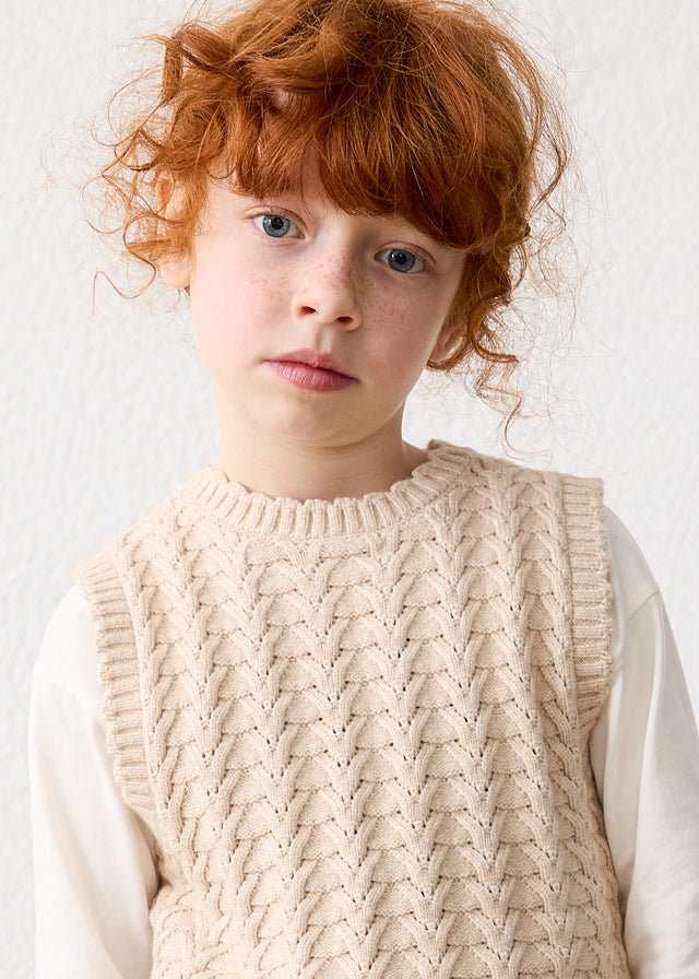 Chaleco tricot niña Hojaldre – Mayoral, foto 2