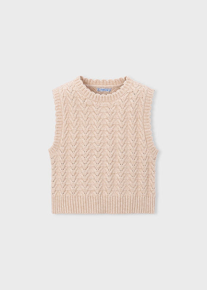 Chaleco tricot niña Hojaldre – Mayoral, foto 3