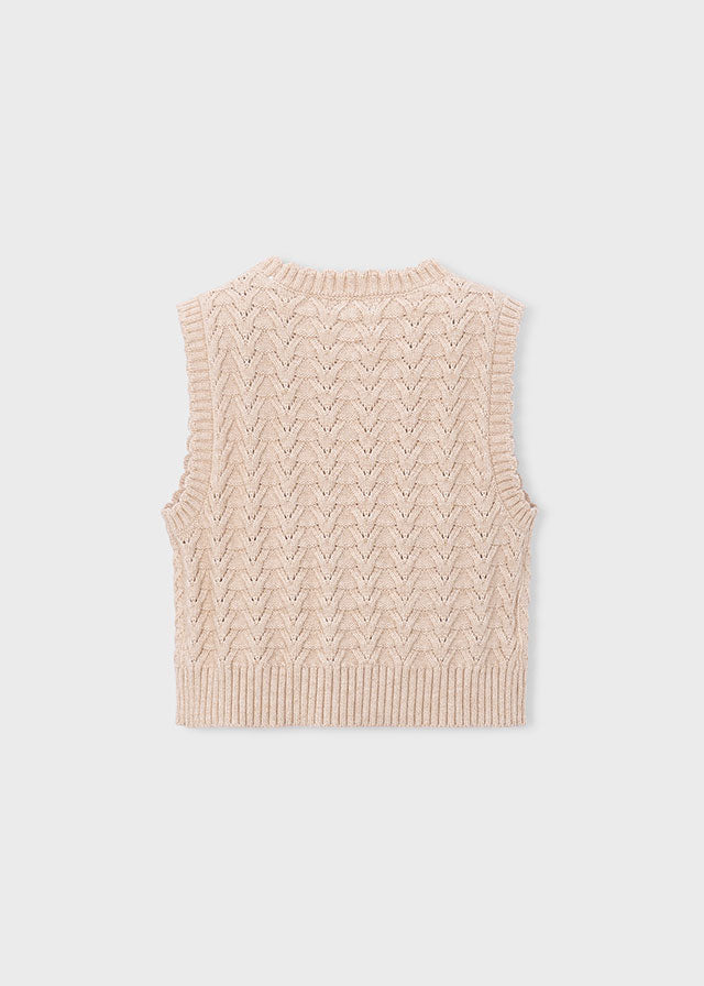 Chaleco tricot niña Hojaldre – Mayoral, foto 4
