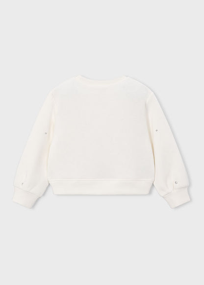 Sudadera apliques niña Crudo – Mayoral, foto 2