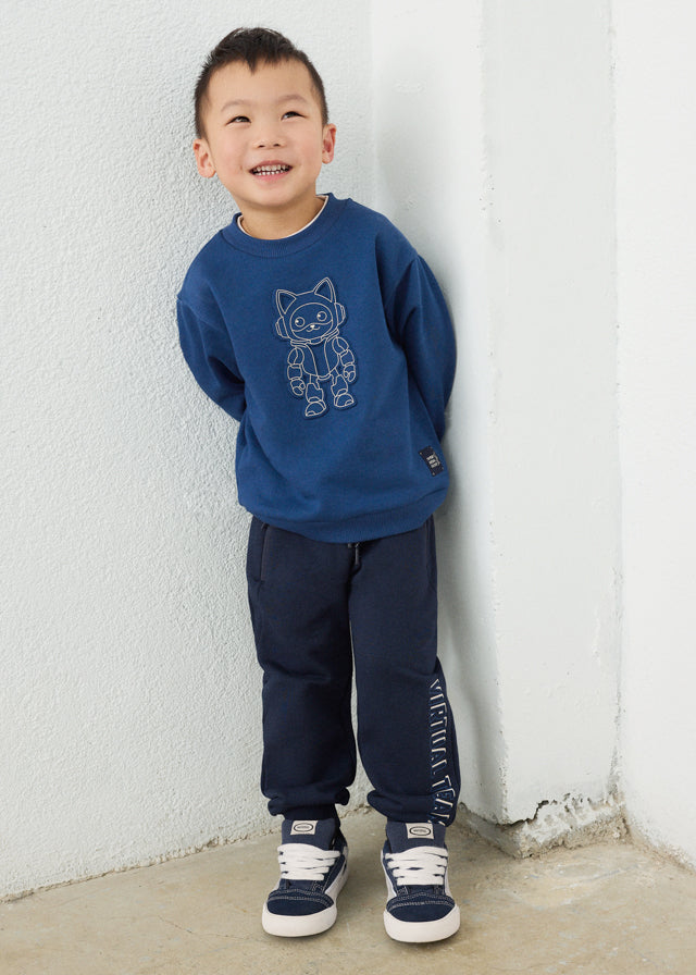 Pantalón de chándal texto niño