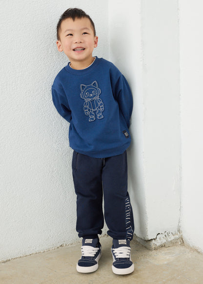 Pantalón de chándal texto niño