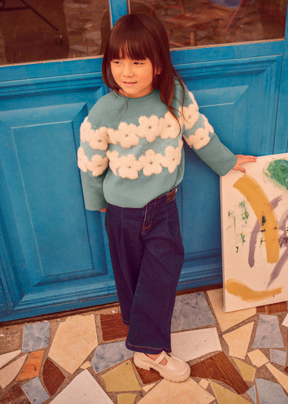 Pantalón vaquero wide leg niña